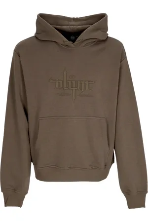 DOLLY NOIRE Sweathshirts & Hoodies, Herre, Grå, S, Bomuld, Grafisk Hættetrøje Letvægts Langærmet