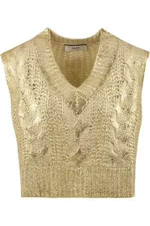 AKEP Strik, Dame, Gul, M, Uld, Gyldne jakker til stilfulde outfits