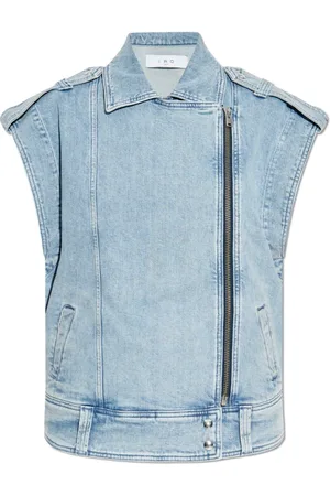 IRO Jakke, Dame, Blå, M, Denim, Denim Vest Ynesa