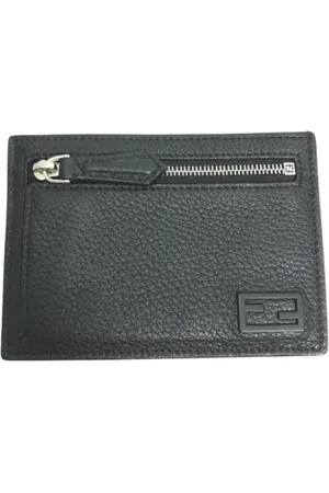 Fendi Pre-owned, Herre, Sort, ONE SIZE, Tyl, Pre-owned Laeder punge