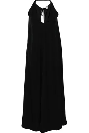 Totême Kjole, Dame, Sort, 2XS, Satin, Elegant Satin Kjole til Kvinder