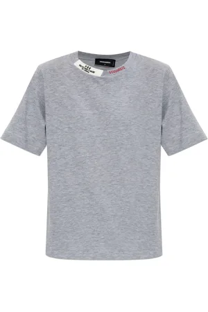 Dsquared2 Top, Dame, Grå, 2XS, Bomuld, T-shirt med logo