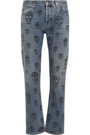Alexander McQueen Jeans, Herre, Blå, XL, Bomuld, Blå Vasket Sort Jeans