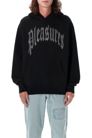 Pleasures Sweathshirts & Hoodies, Herre, Sort, S, Bomuld, Sort Twitch Studded Gothic Hættetrøje