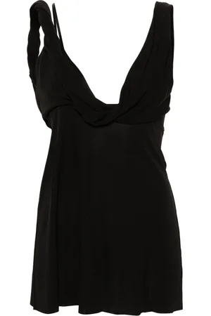Totême Top, Dame, Sort, M, Twist Drape Top