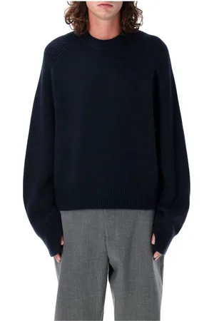 STUDIO NICHOLSON Strik, Herre, Blå, S, Uld, Navy Fisherman Strikvarer Aw24