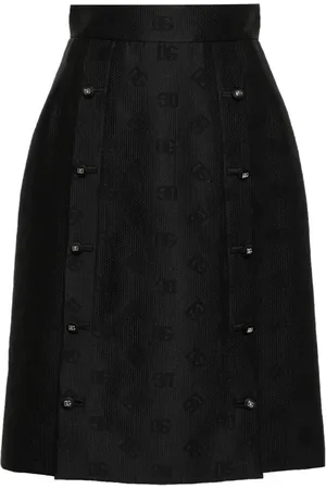 Dolce & Gabbana Nederdel, Dame, Sort, L, Uld, Stilfuld Nederdel til Kvinder