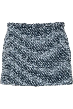 VALENTINO GARAVANI Nederdel, Dame, Blå, XS, Uld, Stilfuld nederdel med unikt design
