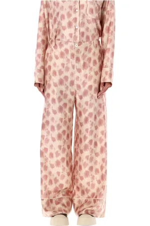 Marni Bukser, Dame, Lyserød, XS, Silke Pyjamasbukser med Print