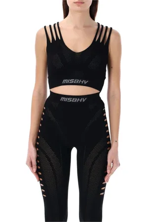 MISBHV Top, Dame, Sort, L/XL, Sort Mesh Crop Top Aw24