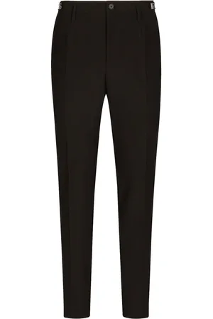 Dolce & Gabbana Bukser, Herre, Sort, 2XL, Uld, Stilfulde Bukser til Mænd