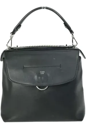 Fendi Pre-owned, Dame, Sort, ONE SIZE, Tyl, Pre-owned Laeder fendi-tasker