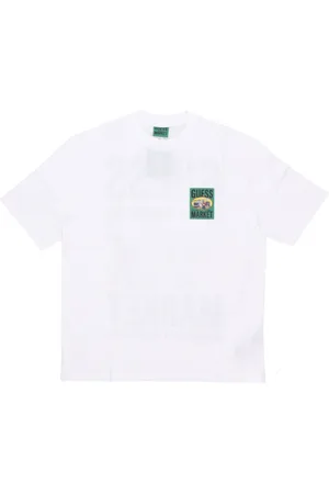Guess Top, Herre, Hvid, S, Bomuld, Ren Hvid Markeds T-shirt