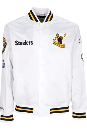 Mitchell & Ness Jakke, Herre, Hvid, M, Polyester, Pittsburgh Steelers Bomberjakke Hvid