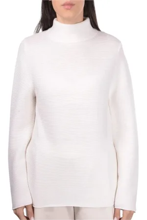 Gran Sasso Strik, Dame, Hvid, 3XL, Uld, Merinould Turtleneck Sweater