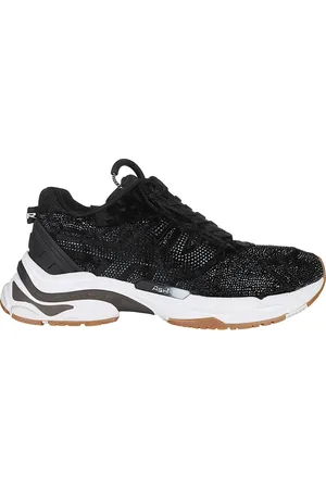 Ash Sko, Dame, Sort, 37 EU, Satin, Sporty Strass Sneakers