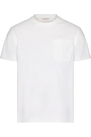 VALENTINO GARAVANI Top, Herre, Hvid, S, Uld, Stilfuld T-shirt med unikt design