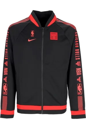 Nike Jakke, Herre, Sort, XL, Polyester, Chicago Bulls Courtside Dri-fit Jakke