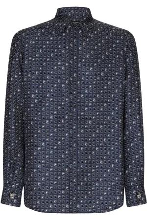 Dolce & Gabbana Skjorte, Herre, Flerfarvet, L, Uld, Stilfuld Skjorte med Unikt Design