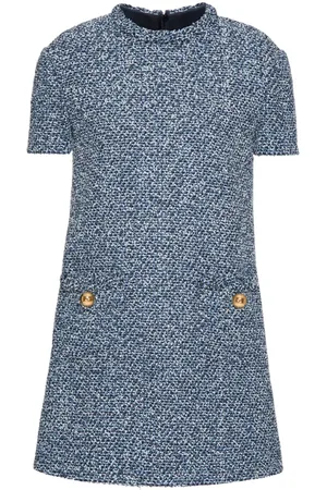VALENTINO GARAVANI Kjole, Dame, Blå, M, Elegant Sort Kjole 5B3Vaac58Sg671