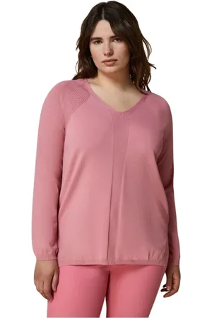 Persona by Marina Rinaldi Bluser & Skjorter, Dame, Lyserød, M, Uld, Sweater med V-hals