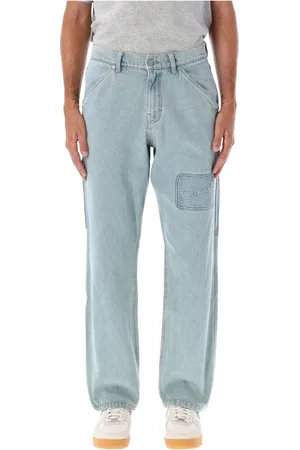 Pleasures Jeans, Herre, Blå, W32, Bomuld, Urban Box Logo Tømrer Jeans