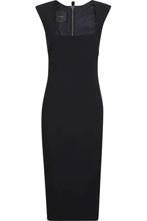 Pinko Kjole, Dame, Sort, S, Polyester, Valensole Elegant Kjole