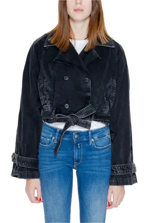 ONLY Jakke, Dame, Sort, L, Bomuld, Sort Bomuld Blazer med Knaplukning
