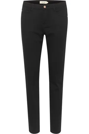 Cream Bukser, Dame, Sort, W31 L32, Sort Twill Bukser Straight-Leg Stil