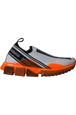 Dolce & Gabbana Sko, Dame, Flerfarvet, 37 EU, Logo Print Slip On Sneakers med Stoftrækstrop