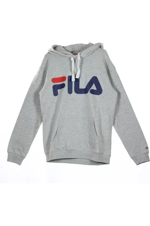 Fila Sweathshirts & Hoodies, Herre, Grå, XL, Klassisk Logo Hættetrøje Lysegrå