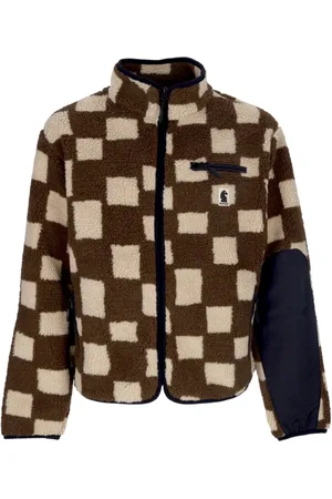 MARKET Sweathshirts & Hoodies, Herre, Brun, L, Uld, Chess Club Teddy Bear Sherpa Jakke