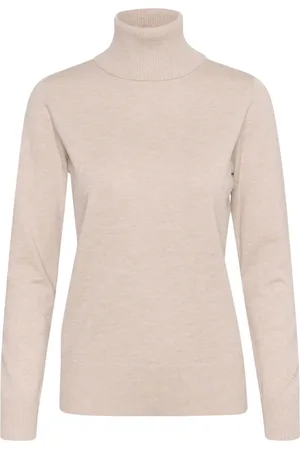 Saint Tropez Strik, Dame, Lyserød, XS, Grå Melange Rollneck Sweater