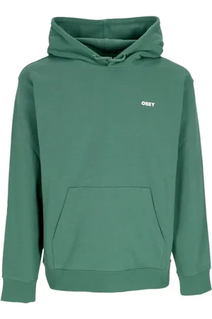 Obey Sweathshirts & Hoodies, Herre, Grøn, L, Bomuld, Letvægts Palm Leaf Hættetrøje