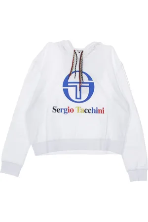 Sergio Tacchini Sweathshirts & Hoodies, Dame, Hvid, S, Uld, Hvid Cropped Hoodie til Kvinder