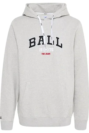 Ball Sweathshirts & Hoodies, Dame, Grå, 2XL, Uld, Grå hættetrøje med sejt logo