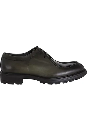 Corvari Sko, Herre, Grøn, 45 EU, Læder, Militær Lace Up Rock Bottom