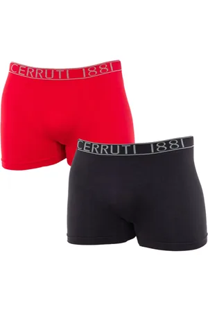 Cerruti 1881 Undertøj, Herre, Flerfarvet, 2XL, Polyester, Sømløse Boxers Pakke i Sort-Rød