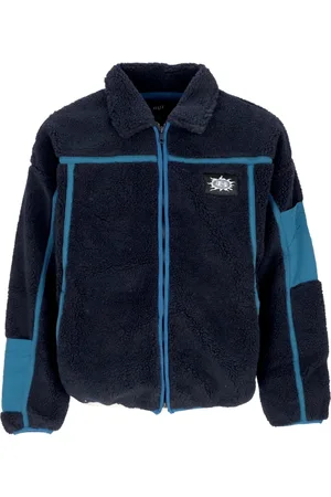 Huf Sweathshirts & Hoodies, Herre, Blå, S, Uld, Blå Nat Sherpa Jakke Herre