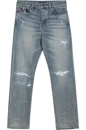 AMIRI Jeans, Herre, Blå, W33, Denim, Almindelig pasform denim jeans