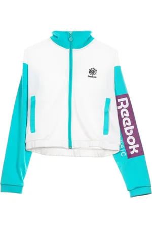 Reebok Sweathshirts & Hoodies, Dame, Flerfarvet, M, Uld, Hvid Track Jacket til Kvinder