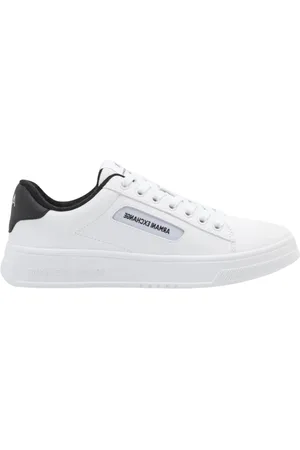 Armani Exchange Sko, Herre, Hvid, 41 1/2 EU, Polyester, Hvide Sneakers med Logo Detalje