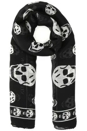 Alexander McQueen Tilbehør, Dame, Flerfarvet, ONE SIZE, Læder, Tørklæder Sjal Kollektion