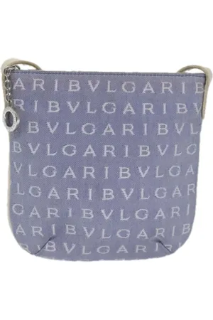 Bvlgari Pre-owned, Dame, Blå, ONE SIZE, Uld, Pre-owned Canvas skuldertasker