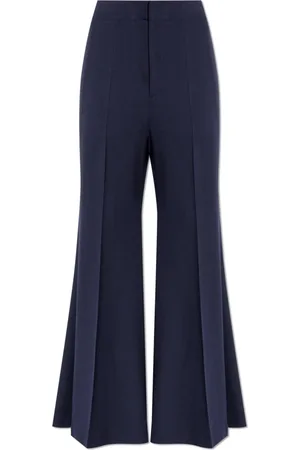 Victoria Beckham Bukser, Dame, Blå, XS, Uld, Flarede bukser