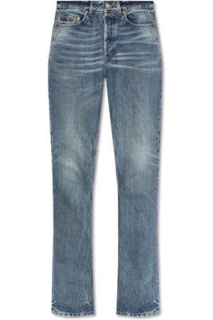 Saint Laurent Jeans, Dame, Blå, W26, Bomuld, Jeans med vintageeffekt