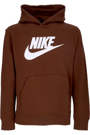 Nike Sweathshirts & Hoodies, Herre, Brun, 2XL, Bomuld, Club Hoodie Pullover Langærmet Sweatshirt