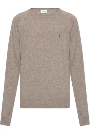Saint Laurent Strik, Herre, , M, Læder, Kashmir sweater