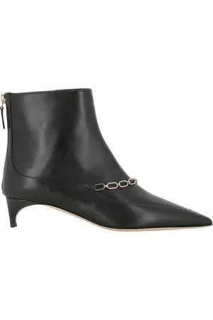 MALONE SOULIERS Sko, Dame, Sort, 40 EU, Læder, Sort læder spidståede støvler