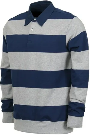 Obey Top, Herre, Flerfarvet, S, Uld, Rugby Polo Shirt Langærmet